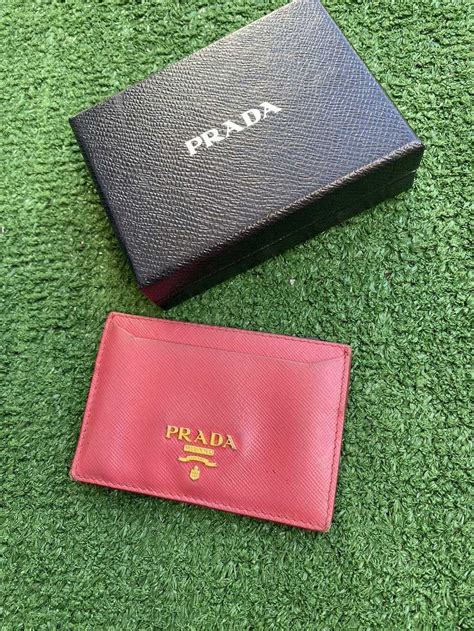 prada saffiano metal card holder with chain review|prada saffiano card wallet.